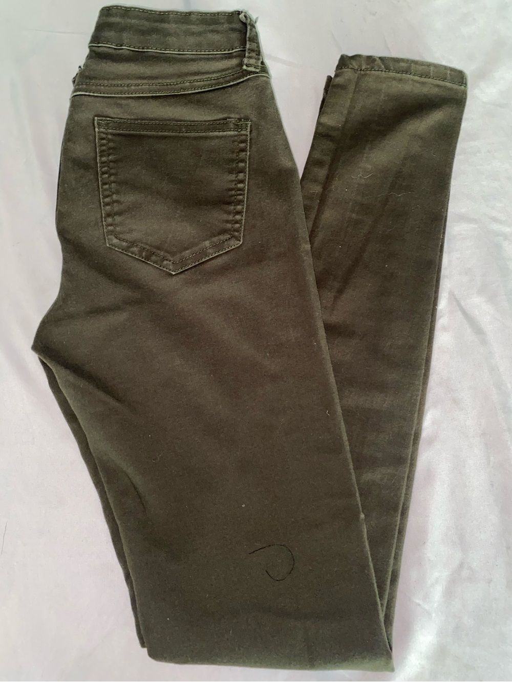 I&M Premium Jeans Olive Green Mid-Rise Skinny Jeans Size 1